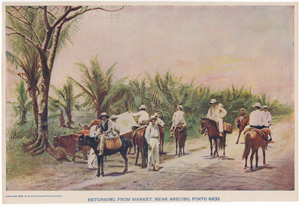 RETURNING FROM MARKET, NEAR ARECIBO, PORTO RICO